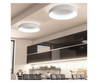 Plafoniera Led Wofi Shay 2 Dimabila Lumina Calda 3000K 3600 Lumeni 37W Alba