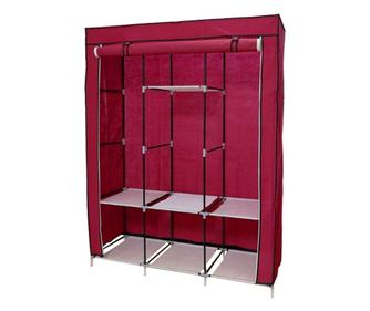 Mobil ruhásszekrény 130x45x170 cm-es méretben-bordó