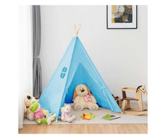 Indiánský stan pro děti, modrá