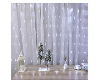 128 LED-es hálós fényfüzér, 2 színben-hidegfehér