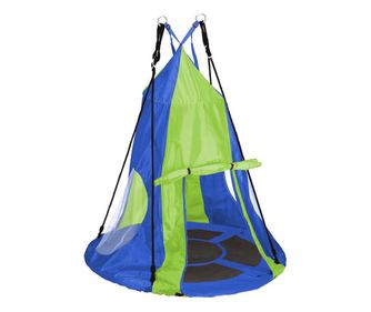 Závěsná houpačka 110, se stanem, modrá Timeless Tools 110x15 cm