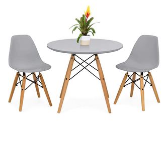 4 buc scaune moderne cu masa pentru bucatarie - Gri Gospodarie 67x51 cm