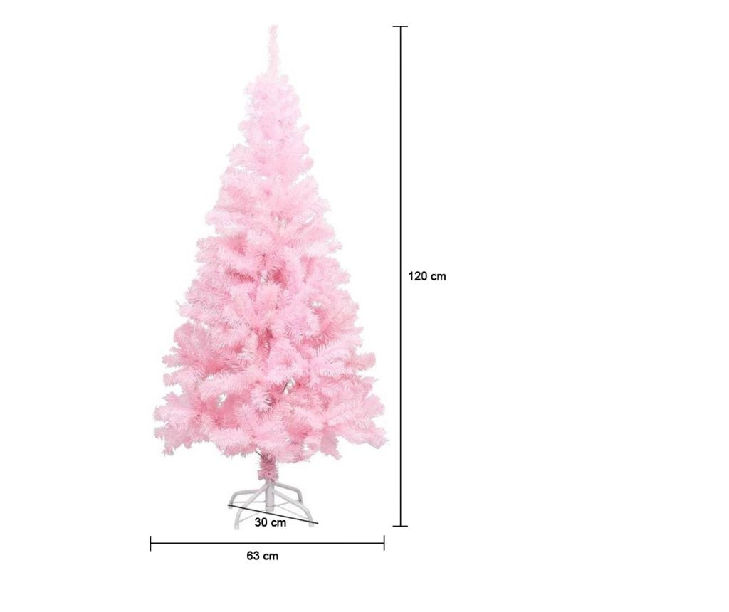 Brad artificial roz, 120 cm
