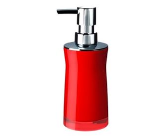 Dozator sapun lichid Ridder Disco, rosu lucios, plastic acrilic, capacitate 210 ml Cod 38089