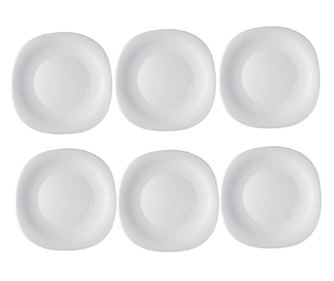 Set 6 farfurii intinse sticla opal BORMIOLI PARMA, 27x27xh2cm