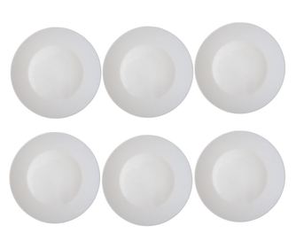 Set 6 farfurii intinse BORMIOLI RONDA, sticla opal, D27cm