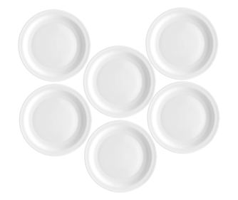 Set 6 farfurii intinse sticla opal BORMIOLI PERFORMA, D15,5cm