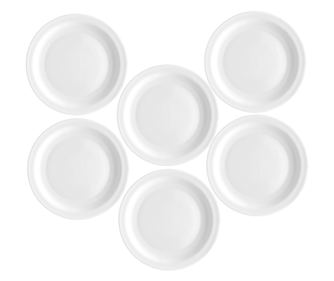Set 6 farfurii intinse sticla opal BORMIOLI PERFORMA, D24cm