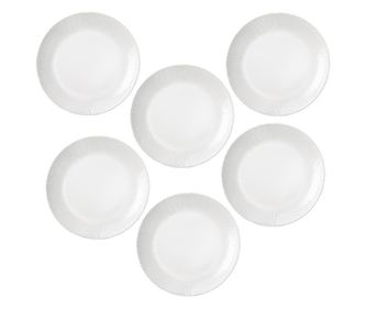 Set 6 farfurii intinse BORMIOLI COCONUT, sticla opal, D27,5xh1,8cm