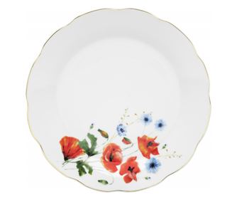 Farfurie plata 23cm, portelan, DOMOTTI Poppies