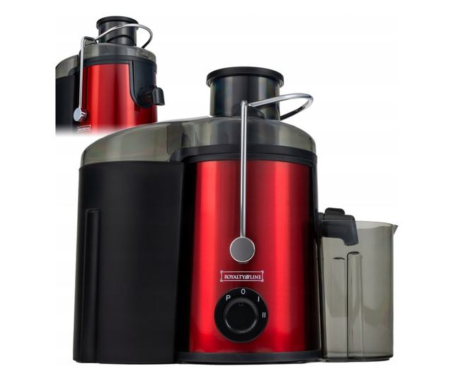 Сокоизстисквачка Royalty Line PJ-19001, 700W, 2 скорости+Pulse, 0.450 ml, Система против капене, Червен