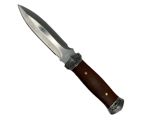 Ловен нож Hunter Wood IdeallStore®, 29 см, неръждаема стомана, капак