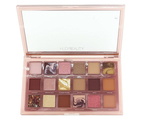 Paleta Farduri Pleoape, Huda Beauty, Naughty, 18 culori, 16.8 g