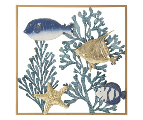 Zidna dekoracija FISH 50,2x3,8x50,2 cm