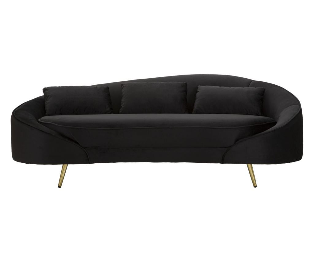 ΚΑΝΑΠΕΣ 3 ΘΕΣΕΩΝ OSLO ΜΕ ΜΑΞΙΛΑΡΙΑ ΜΑΥΡΟΣ CM 185X84X68 - 2