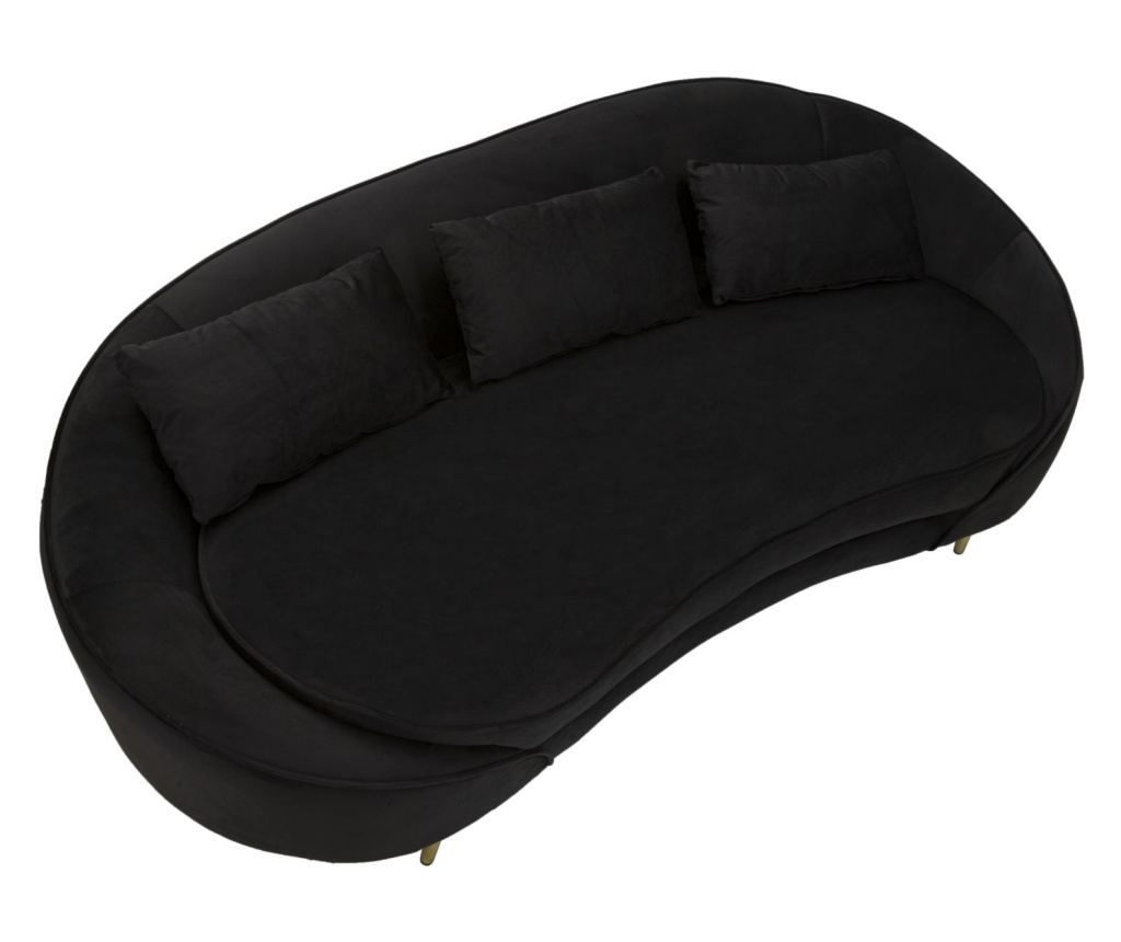 ΚΑΝΑΠΕΣ 3 ΘΕΣΕΩΝ OSLO ΜΕ ΜΑΞΙΛΑΡΙΑ ΜΑΥΡΟΣ CM 185X84X68 - 3
