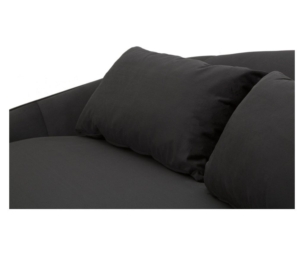 ΚΑΝΑΠΕΣ 3 ΘΕΣΕΩΝ OSLO ΜΕ ΜΑΞΙΛΑΡΙΑ ΜΑΥΡΟΣ CM 185X84X68 - 6