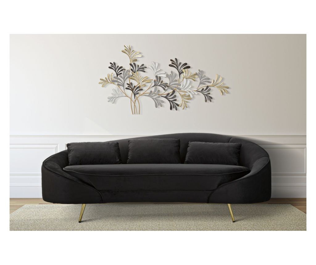 ΚΑΝΑΠΕΣ 3 ΘΕΣΕΩΝ OSLO ΜΕ ΜΑΞΙΛΑΡΙΑ ΜΑΥΡΟΣ CM 185X84X68 - 10