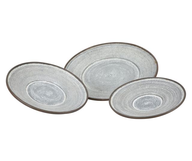 Set dekorativnih tanjura za slastice i čokoladu 3 kom cm ø 50,5x4,5- 39,2x4,5-35x4