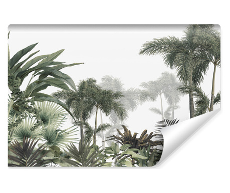 Fototapet Peisaj exotic, palmieri, frunze, plante, jungla, stil modern, pentru bucatarie, living 90