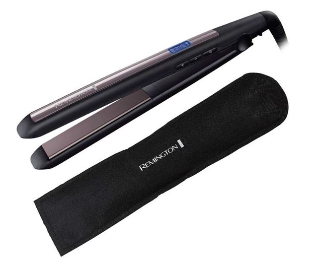 Преса за коса Remington S5505, Керамични плочи 110мм, Авто. изключване, 230C, Ненагряващ се връх, Черен