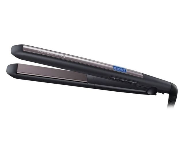 Преса за коса Remington S5505, Керамични плочи 110мм, Авто. изключване, 230C, Ненагряващ се връх, Черен