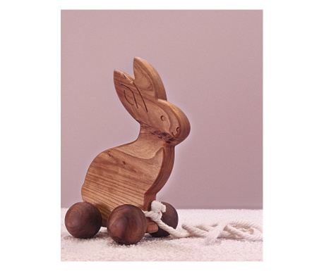 Дървена играчка за дърпане "Зайче"