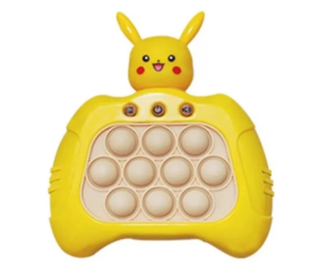 Jucarie Pop it electrica, Pokemon Pikachu, IdeallStore®, galben, 13 cm