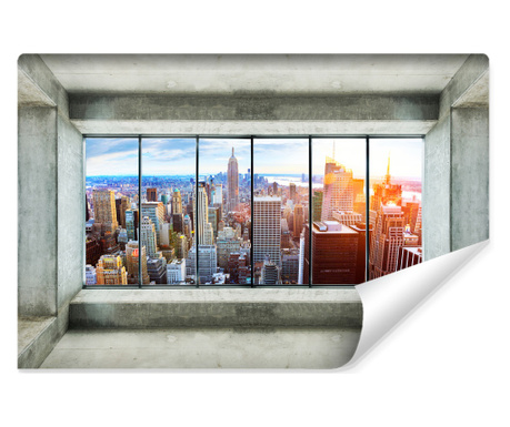 Fototapet New York, vedere de la fereastra, oras mare, stil modern, pentru living pent