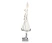 Nyuszi Easter Girl figura fehér ezüst polyresin 10x9x32 cm