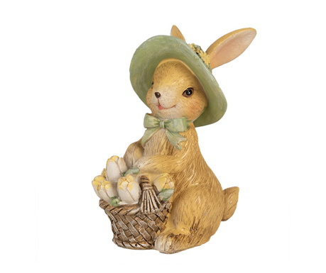 Фигурка Великденско зайче от полирезин 8x6x11 см