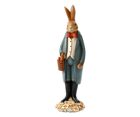 Великденска фигурка на заек от полирезин 10x9x34 см