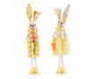 2 db textil húsvéti nyuszi figurából álló készlet 5x29 cm