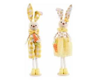 2 db textil húsvéti nyuszi figurából álló készlet 5x29 cm
