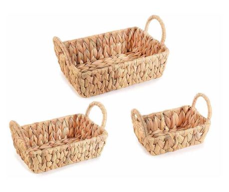 Set 3 košar 25,5x16,5x12 cm, 22x13,5x11 cm, 17x10,5x10 cm
