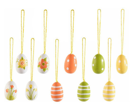 Sada 24 velikonočních dekoračních vajíček 2x3 cm