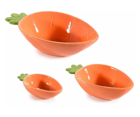 Set od 3 keramičke zdjelice Mrkva 19,5x11x5,5 cm, 15x8x4,5 cm, 10x5,5x3 cm