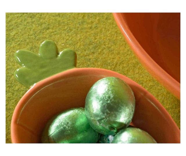 Set 3 boluri Morcovi ceramica 19.5x11x5.5 cm, 15x8x4.5 cm, 10x5.5x3 cm