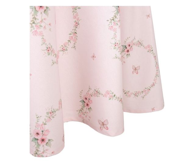 Pamučni stolnjak ružičasto zeleni Spring 170 cm