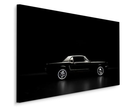 Tablou Canvas pentru Living Masina retro eleganta neagra Decoratiuni Moderne pentru Casa, Pa