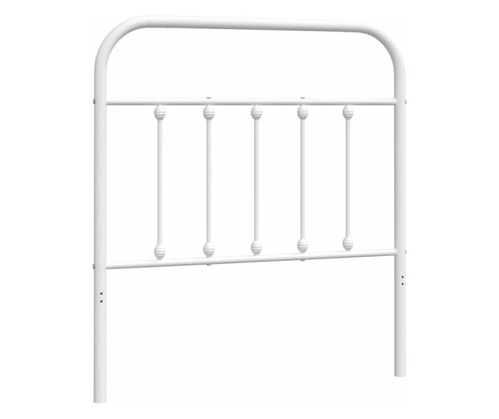 Metalni uzglavlje, bijelo, 80 cm - 2