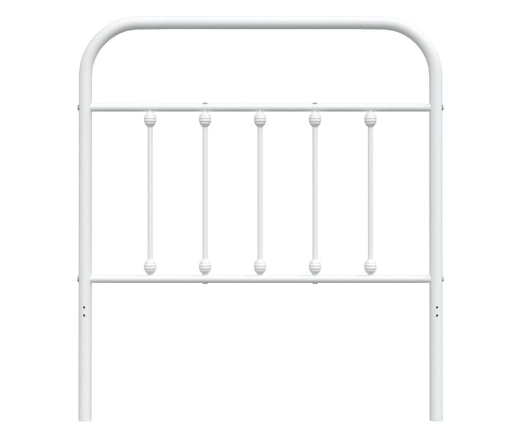 Metalni uzglavlje, bijelo, 80 cm - 4