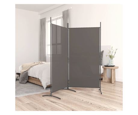 Dvokrilni paravan za sobu, antracit, 175x180 cm