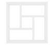 Raft de perete, alb, 45,1 x 16 x 45,1 cm, PAL