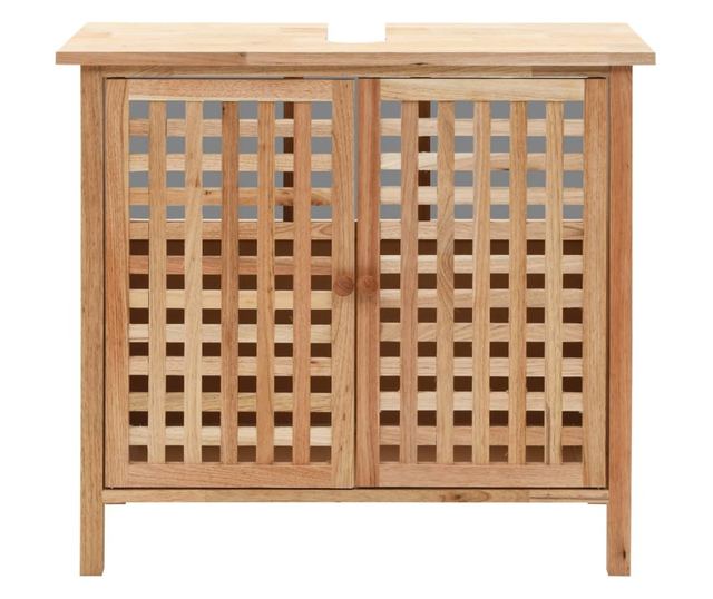 Ντουλάπι Νιπτήρα με Καθρέφτη, από Μασίφ Ξύλο Καρυδιάς