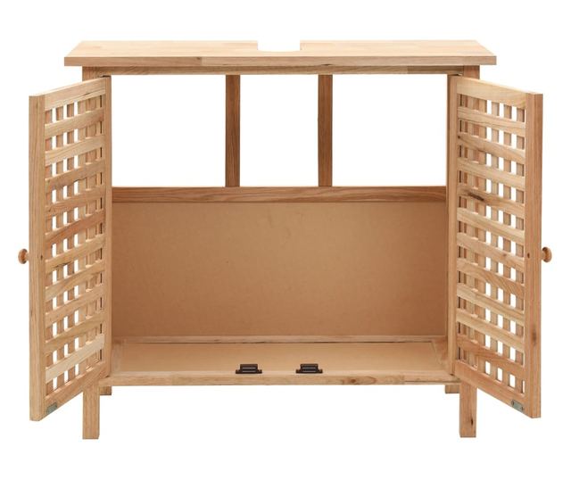 Ντουλάπι Νιπτήρα με Καθρέφτη, από Μασίφ Ξύλο Καρυδιάς