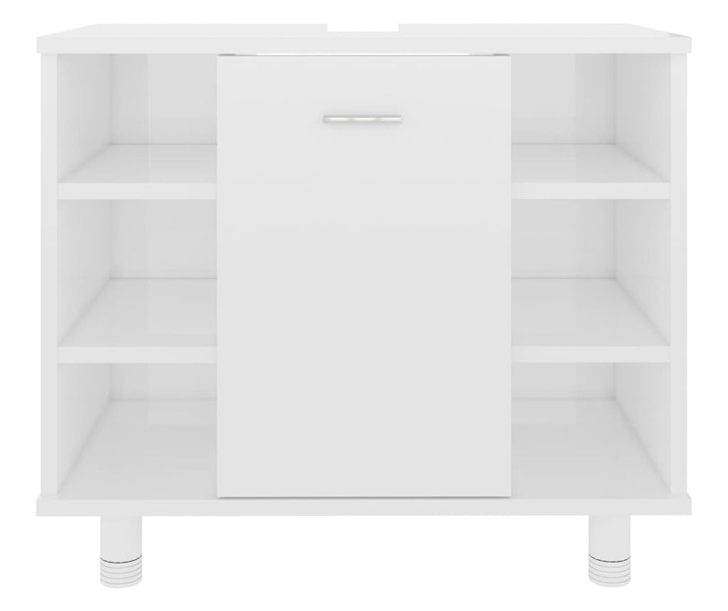 Dulap de baie, alb extralucios, 60 х 32 х 53,5 см, ПАЛ - 6