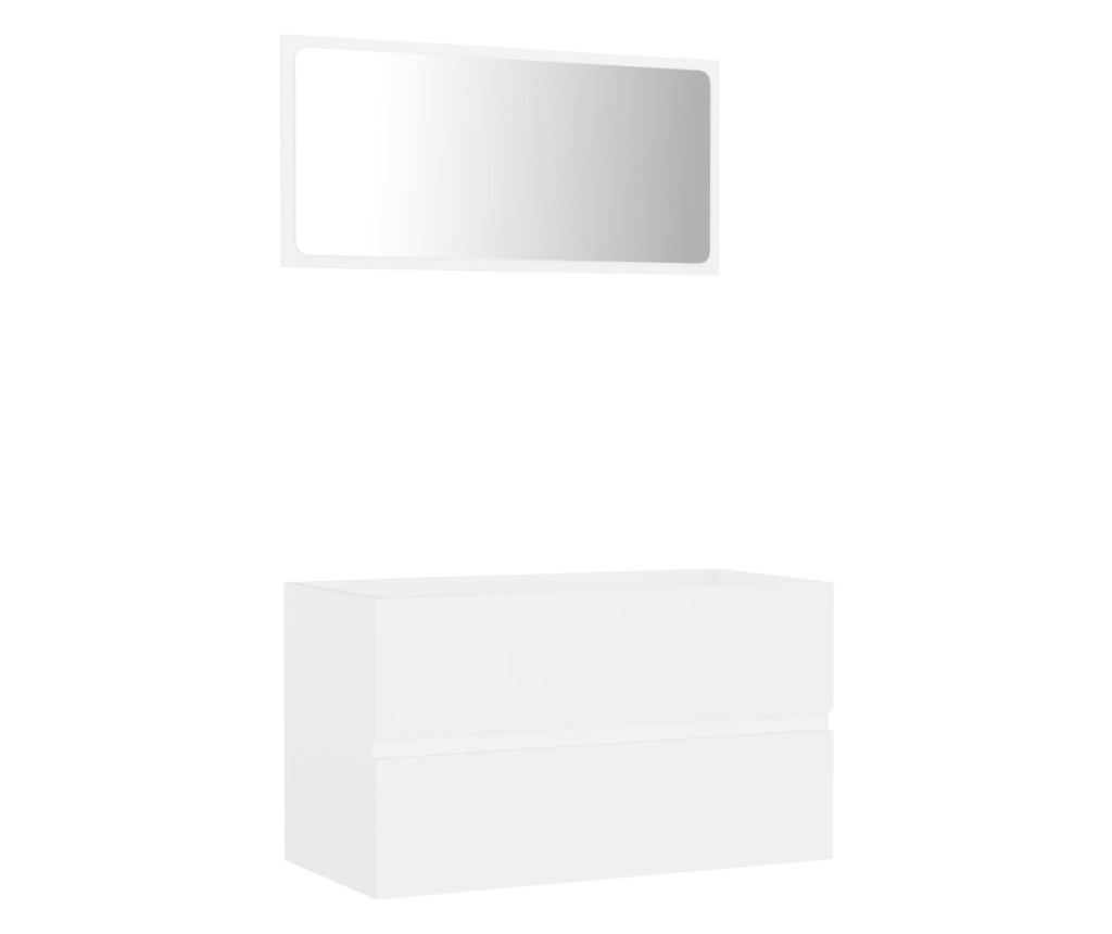 Комплект мебели за залива, 2 пиес, алб, ПАЛ - 2