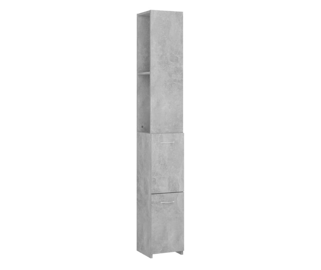 Dulap de baie, gri béton, 25x25x170 cm, PAL - 2