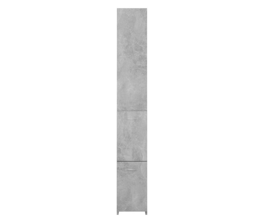 Dulap de baie, gri béton, 25x25x170 cm, PAL - 4
